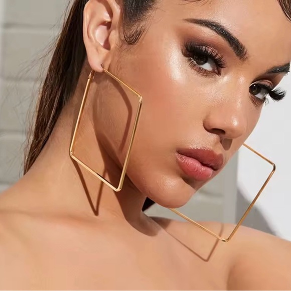 Jewelry - Oversized Geometric Hoop Earrings for Women